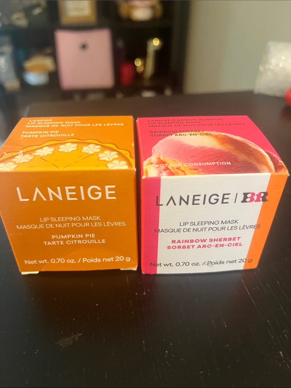 laneige lip sleeping masks - Pumpkin Pie & Rainbow Sherbet  LIMITED EDITION